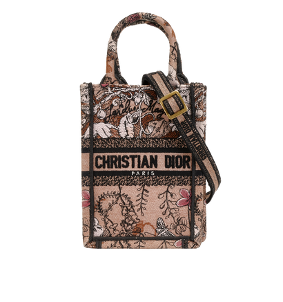 Mini Jardin Magique Vertical Book Tote, &pound;950, Handbags, Black/Pink, Canvas, Front view